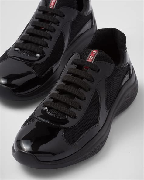 womens black prada trainers|prada black sneakers.